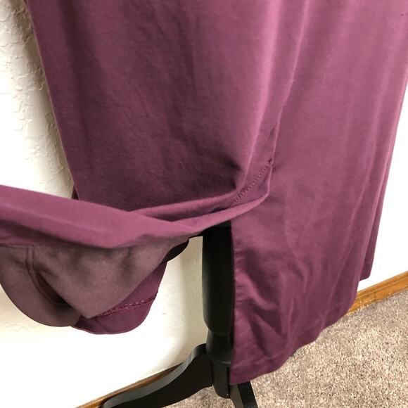 Ann Taylor wine purple tie waist midi dress size 12 - Picture 13 of 15